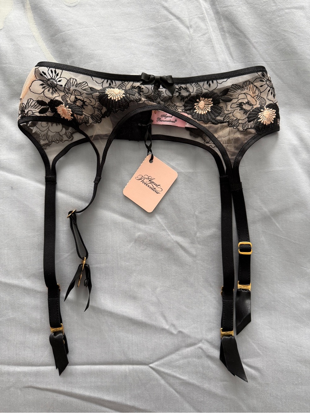 NWT Agent Provocateur Janie suspender/garter belt size 2